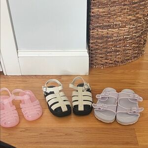 OshKosh B'gosh Kids Sandals - Pink, Cream, and Purple